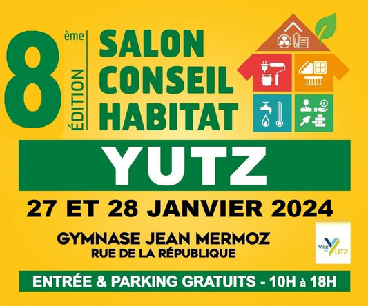Stand Blanche Matériaux Nobles au Salon Conseil Habitat de Yutz 2024 – Carrelage haut de gamme et design exceptionnel.