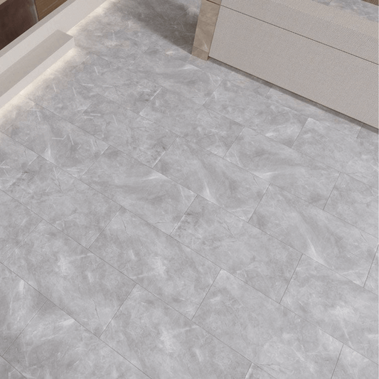 Carrelage sol/mur effet marbre gris mat Pulpis Grey l.60 x L.120 cm - Blanche Matériaux Nobles